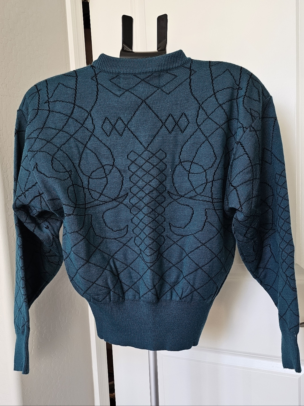 Obermeyer Vintage 90s Wool Blend Ski Sweater Womens S Rare Alpine Gorpcore Knit - Picture 2 of 7